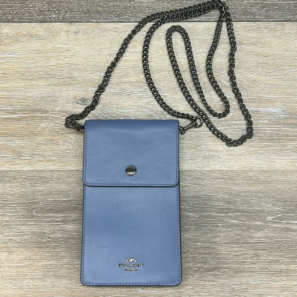 Coach Handbags - Coach blue snap phone crossbody